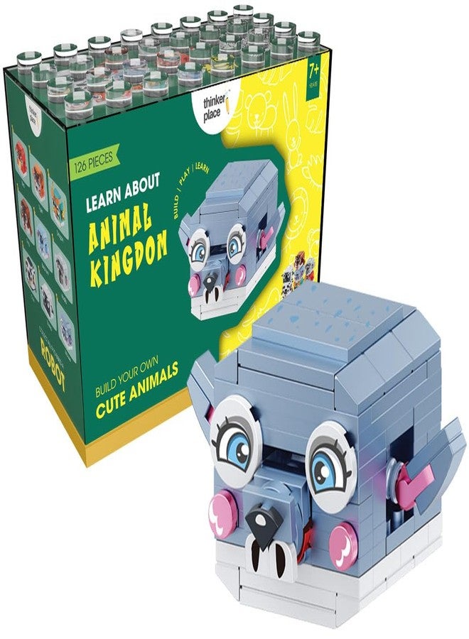 ThinkerPlace مجموعة ThinkerPlace 9 في 1 عالم الحيوانات - فأر (126 قطعة) | تعرّف على عالم الحيوان | مجموعة مكعبات بناء للأطفال من عمر 6 سنوات فما فوق | لعبة تعليمية STEM | ابنِ، اجمع، وابتكر روبوتًا ضخمًا قابلًا للتكديس - Image 1